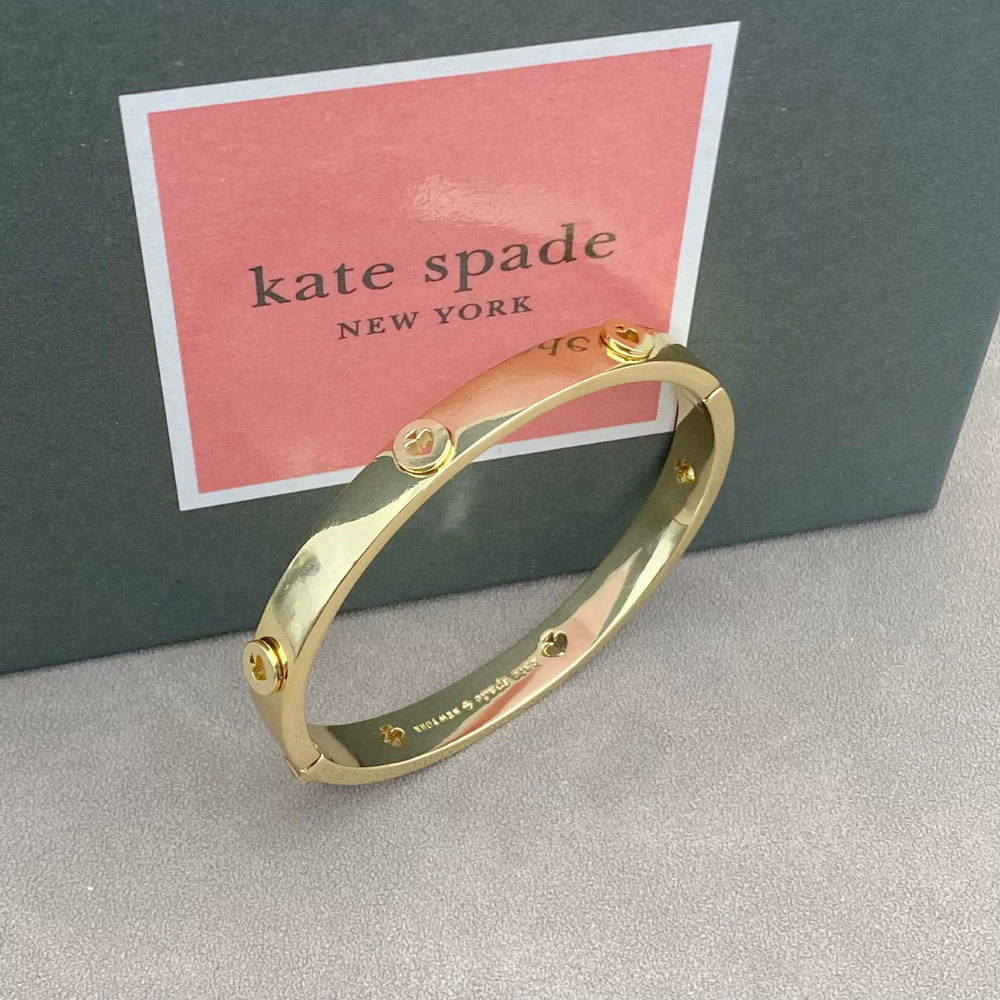 kate spade Hollow Heart Open Cuff Metal Bracelet